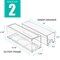 Sorbus 2 Pack Small Clear Stackable Pull-Out Drawers - Organization and Storage Containers for Kitchen, Pantry, Bathroom and More